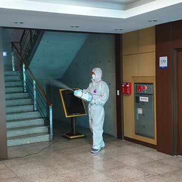 한솔솔루션 소독 의무 대상 시설 소독